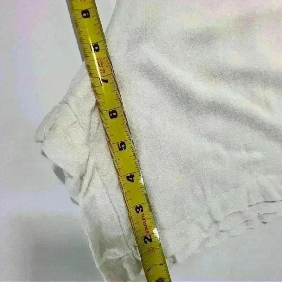 JAY PETERS Made In USA Womens 100% Rayon White Chino Short Sz L Comfy Relax - Picture 10 of 11